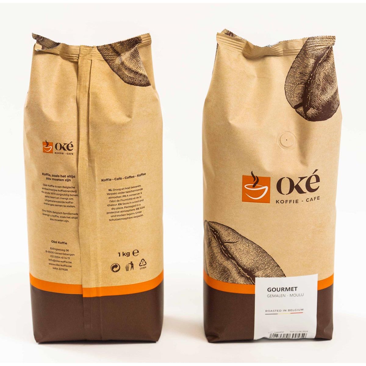 OKE Koffie - OK coffee, ground, 1 kg bag, Gourmet