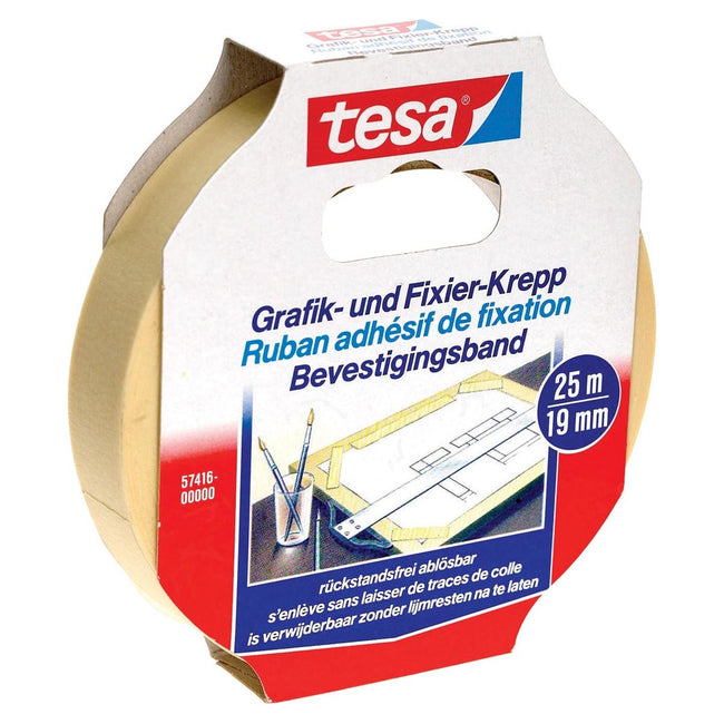 Tesa - bevestigingsplakband, ft 19 mm x 25 m