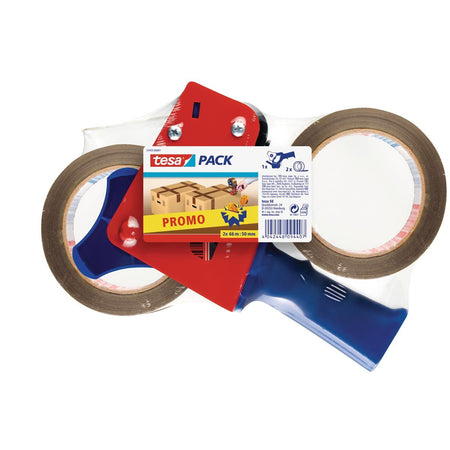 Tesa - dispenser for packaging tape of maximum 50 mm, including 2 rolls of PP e ft 50 mm x 66 m