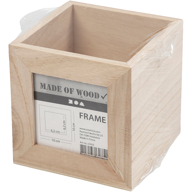Creativ Company - Scatola portapenne 10x10x10cm in legno