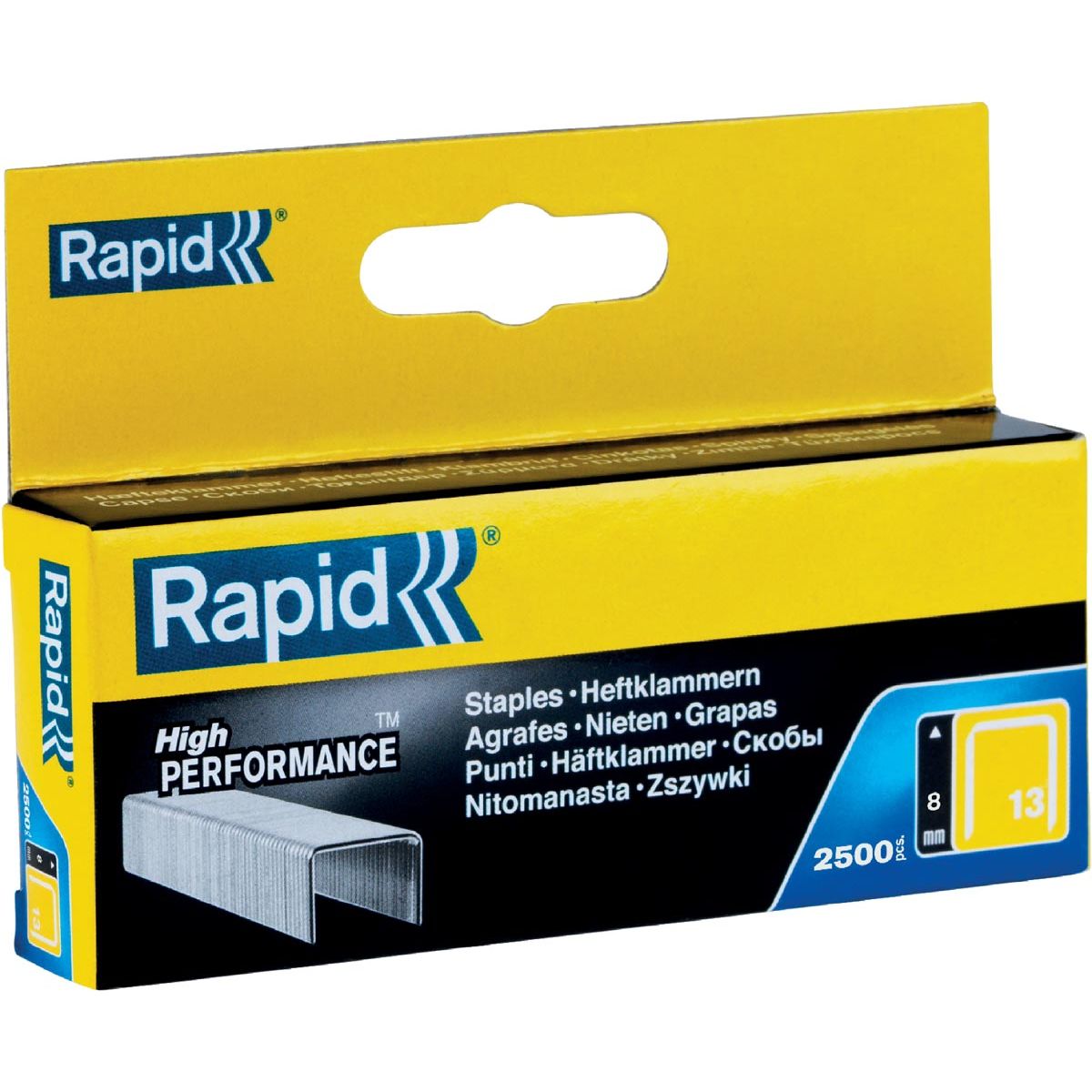 Rapid - Staples 13/8, verzinkt, Schachtel mit 2.500 Grundnahrungsmitteln