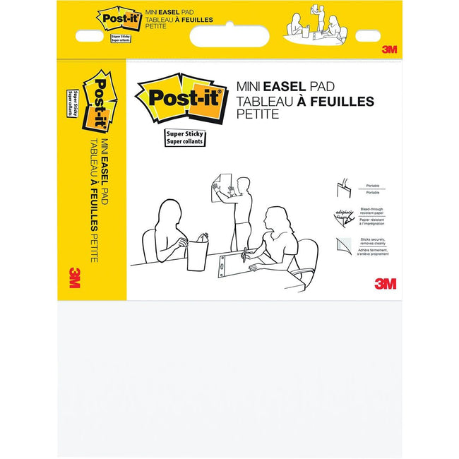 Post-it Super Sticky - mini meeting chart, ft 45,7 cm x 38,1 cm, blanco