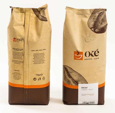 OKE Koffie - OK coffee, ground, 1 kg bag, Deca