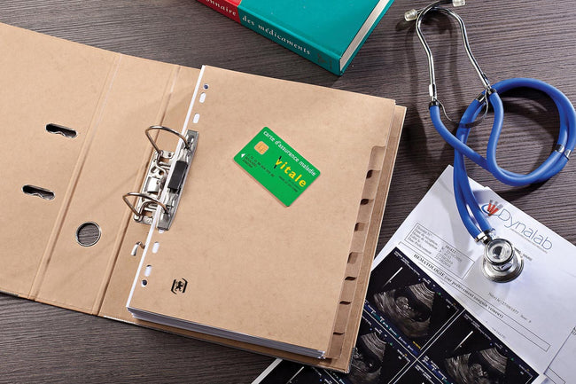 Oxford - tabs, made of cardboard, ft A4, unprinted, 11-hole perforation, 10 tabs