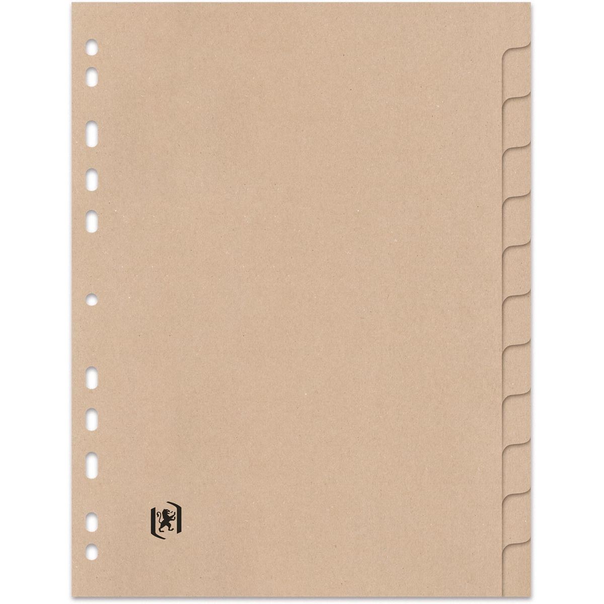 Oxford - linguette, in cartone, ft A4, non stampato, perforazione a 11 fori, 12 linguette