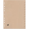 Oxford - Registerblätter, aus Karton, ft A4, unbedruckt, 11-Loch-Lochung, 12 Registerblätter