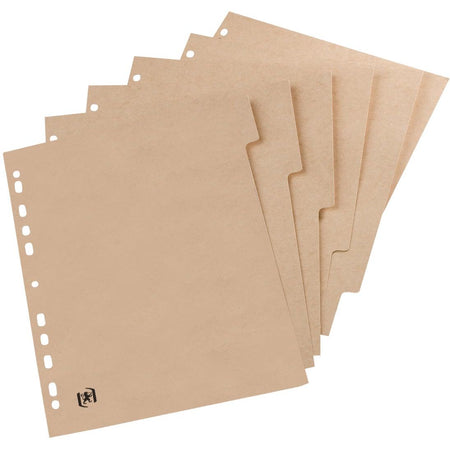 Oxford - Tabs 11-hole 6-piece natural cardboard