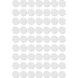 Apli – runde Etiketten im Etui, Durchmesser 10 mm, weiß, 378 Stück, 63 pro Blatt (2660)