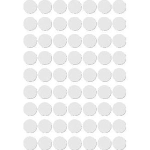 Apli -  ronde etiketten in etui diameter 10 mm, wit, 378 stuks, 63 per blad (2660)