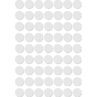 APLI - Runde Etiketten im Taschendurchmesser 10 mm, weiß, 378 Stücke, 63 pro Blatt (2660)