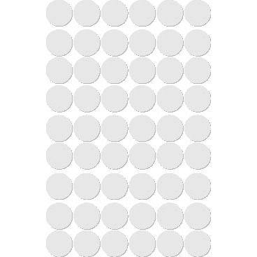 Apli - étiquettes rondes en étui diamètre 13 mm, blanches, 210 pièces, 35 par feuille (2661)