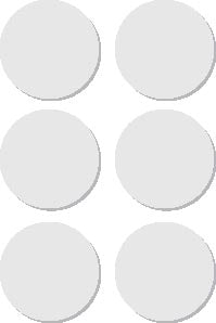Apli - Round labels in case, diameter 32 mm, white, 36 pieces, 6 per sheet (2665)