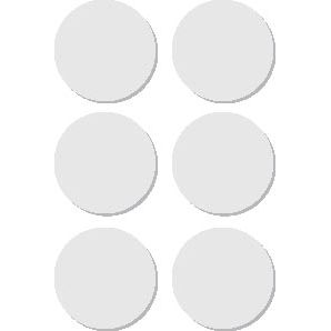 Apli - Round labels in case, diameter 32 mm, white, 36 pieces, 6 per sheet (2665)