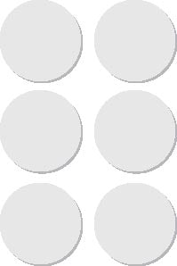 Apli - Étiquettes rondes en diamètre de poche 32 mm, blanc, 36 pièces, 6 par feuille (2665)