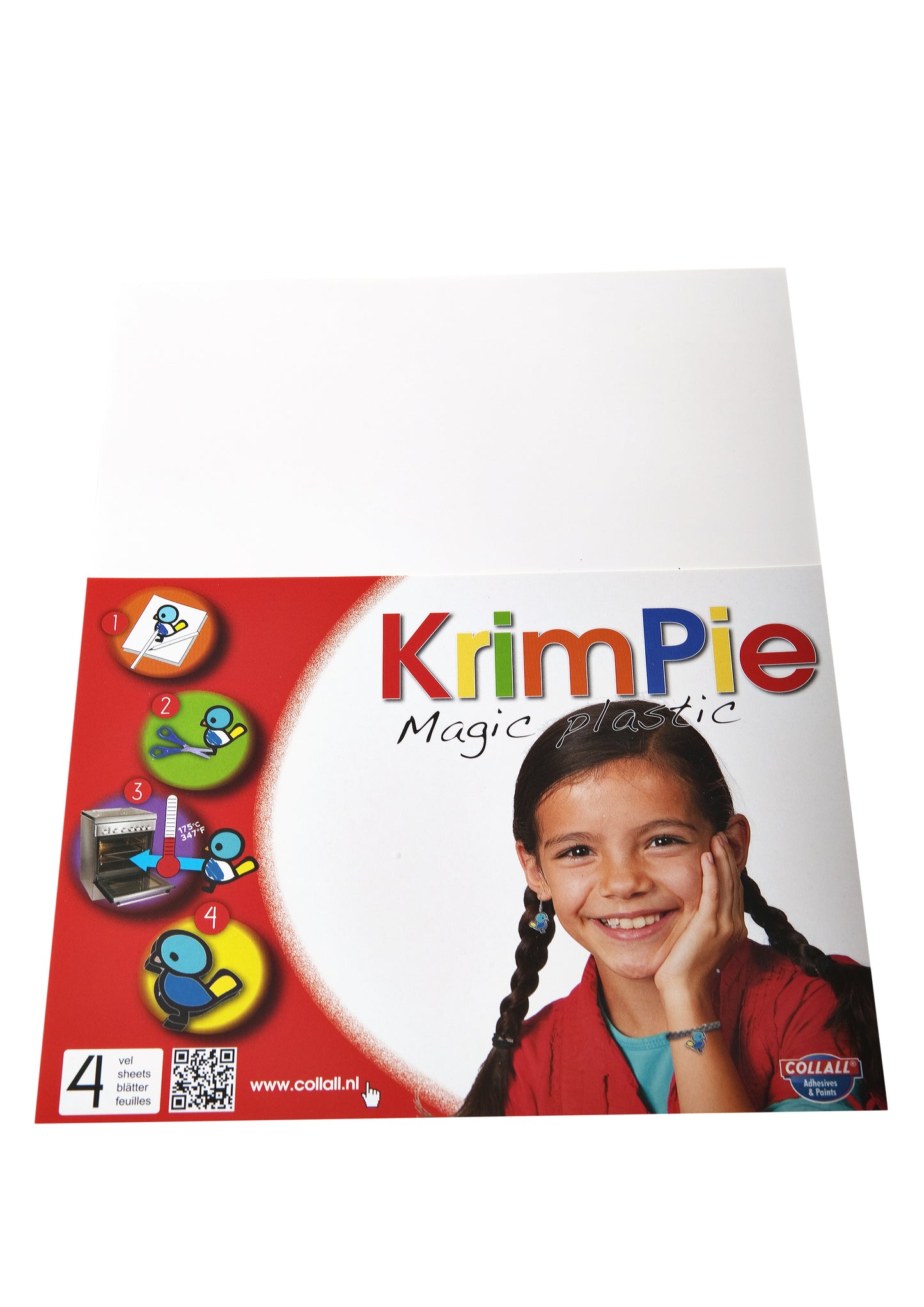 Collall - Krimpievel Magic Plastic blanc ensemble de 4 feuilles | 25 pièces