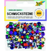 Folia - Glitter stones 800 pieces, various colors and sizes