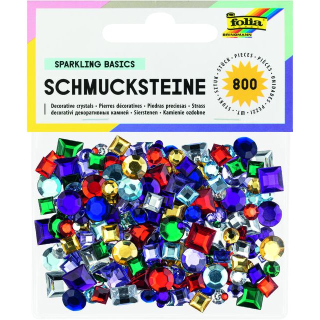 Folia Paper - Glitter Stones Folia 800 Pieces Div Kl et AFM | Blister une pièce de 800