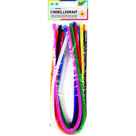 Folia Paper - Chenille wire Folia 50cm 8mm diameter 10 pieces assorted | 10 pieces