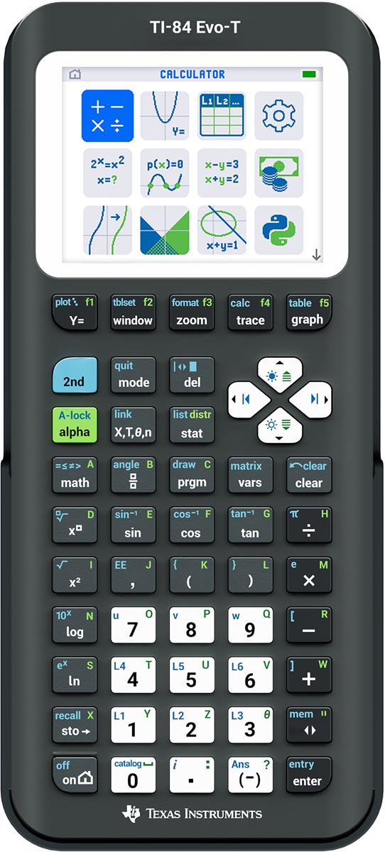 Texas Instruments -  Texas grafische rekenmachine TI-84 Evo-T, zwart