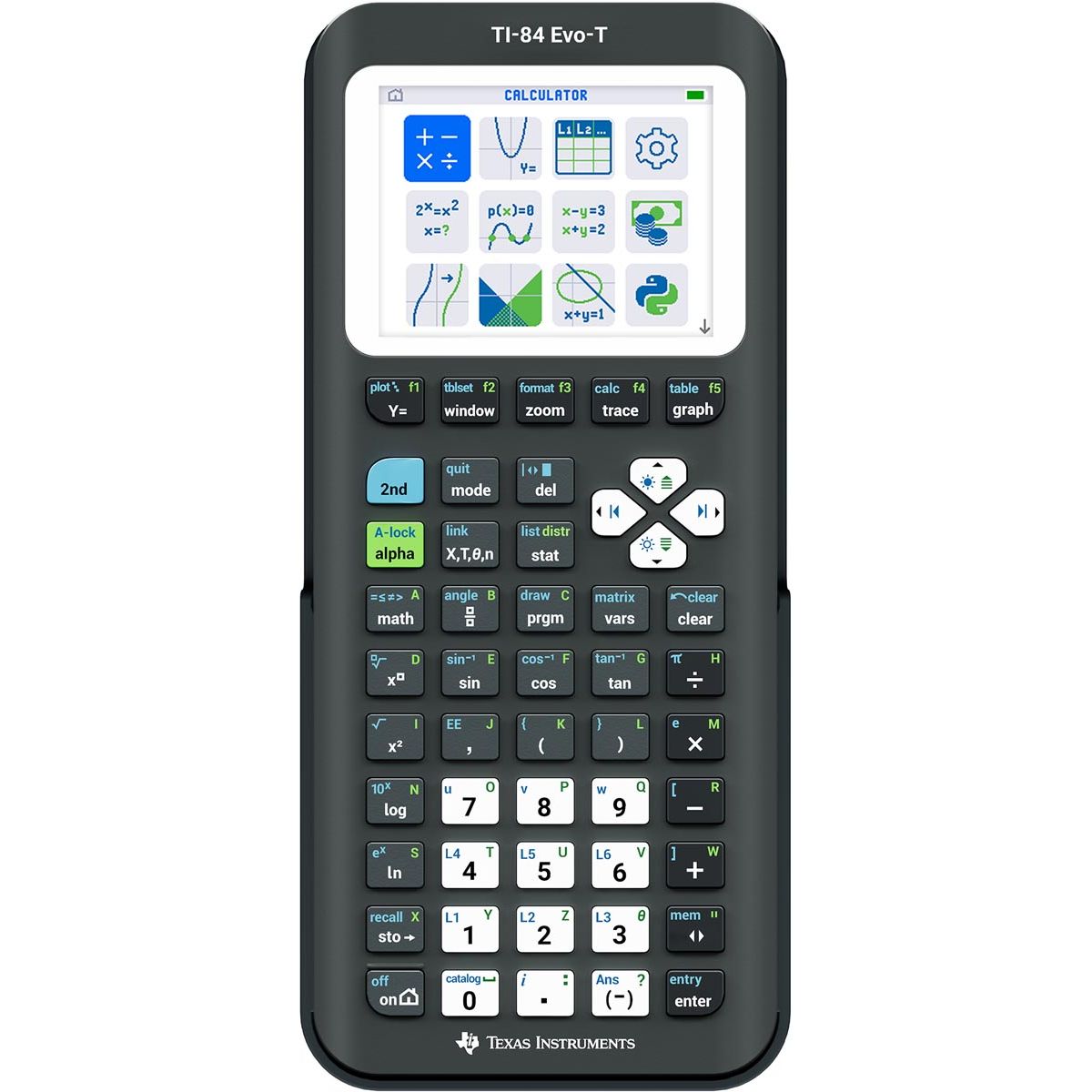 Texas Instruments -  Texas grafische rekenmachine TI-84 Evo-T, zwart