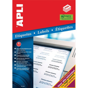 Apli – Weiße Etiketten, 70 x 37 mm (B x H), 6.000 Stück, 24 pro Blatt (2520)