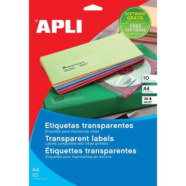 Apli - étiquettes transparentes