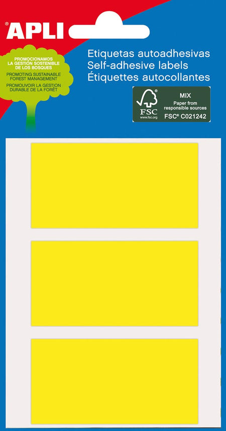Apli - colored labels in yellow pouch (2071)