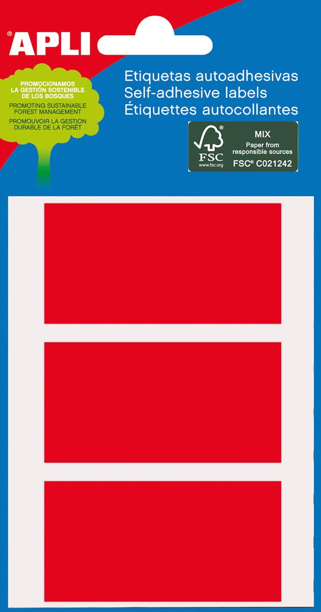 Apli - colored labels in red pouch (2073)