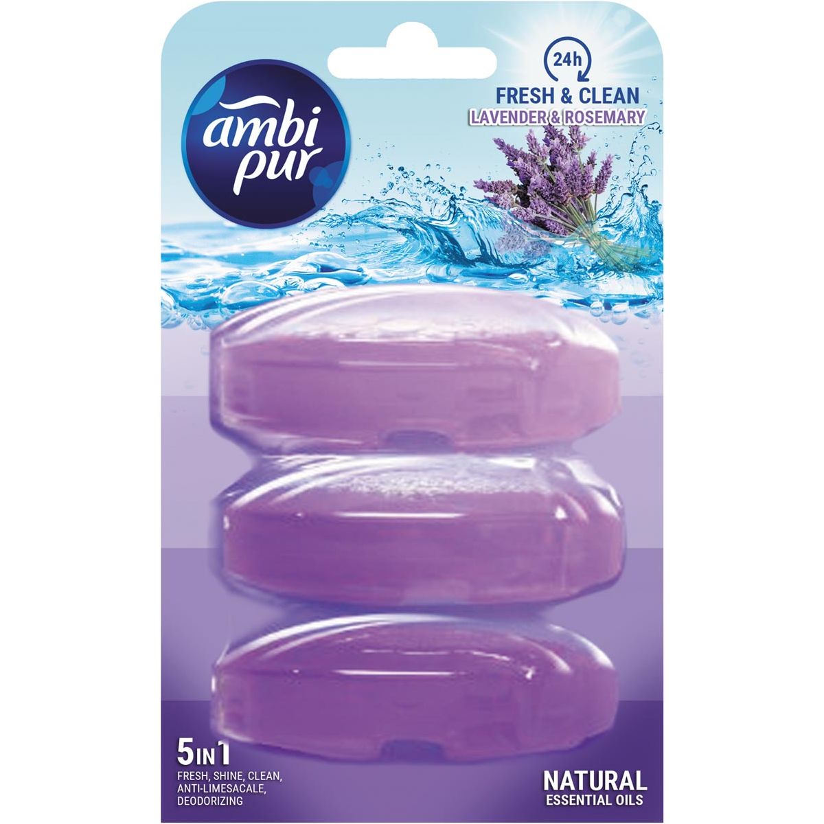 Ambi Pur - Ambi Pur Fresh and Shine Filling Toilettenblock, 3 x 165 ml