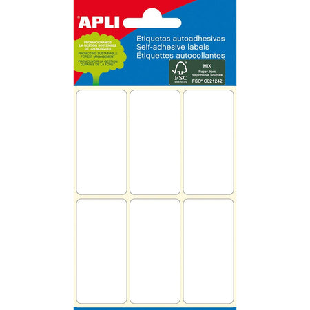 Apli - white labels ft 26 x 54 mm (w x h), 36 pieces, 6 per sheet (2681)