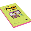Post-it -  Super Sticky notes XXXL, 45 vel, ft 127 x 203 mm, geassorteerde kleuren, pak van 2 blokken