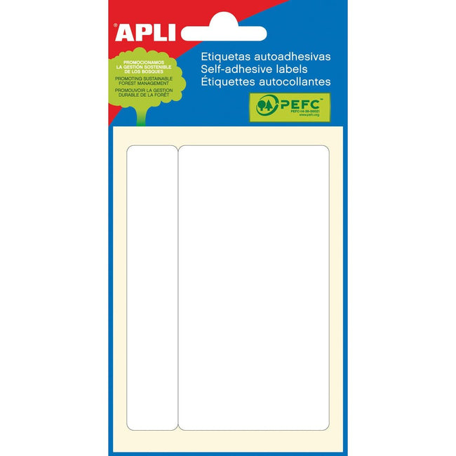 Apli - witte etiketten ft 53 x 100 mm (b x h), 6 stuks, 1 per blad (2687)