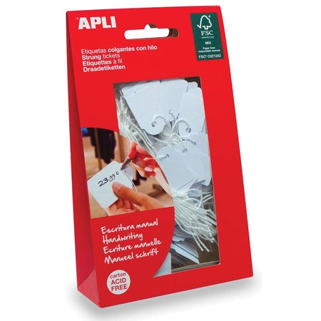 Apli - wire labels ft 22 x 35 mm (w x h) (7011), case of 100 pieces