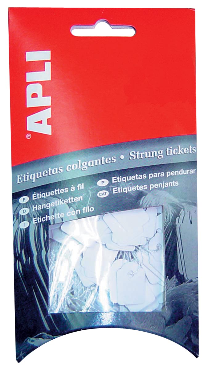 Apli - etichette in filo ft 28 x 43 mm (l x a) (7012), confezione da 100 pezzi