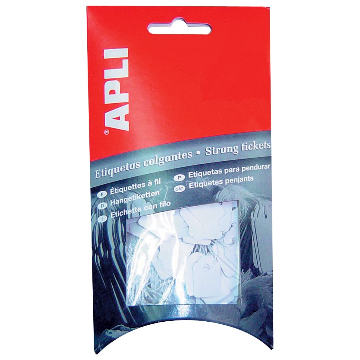 Apli - draadetiketten ft 28 x 43 mm (b x h) (7012), etui van 100 stuks