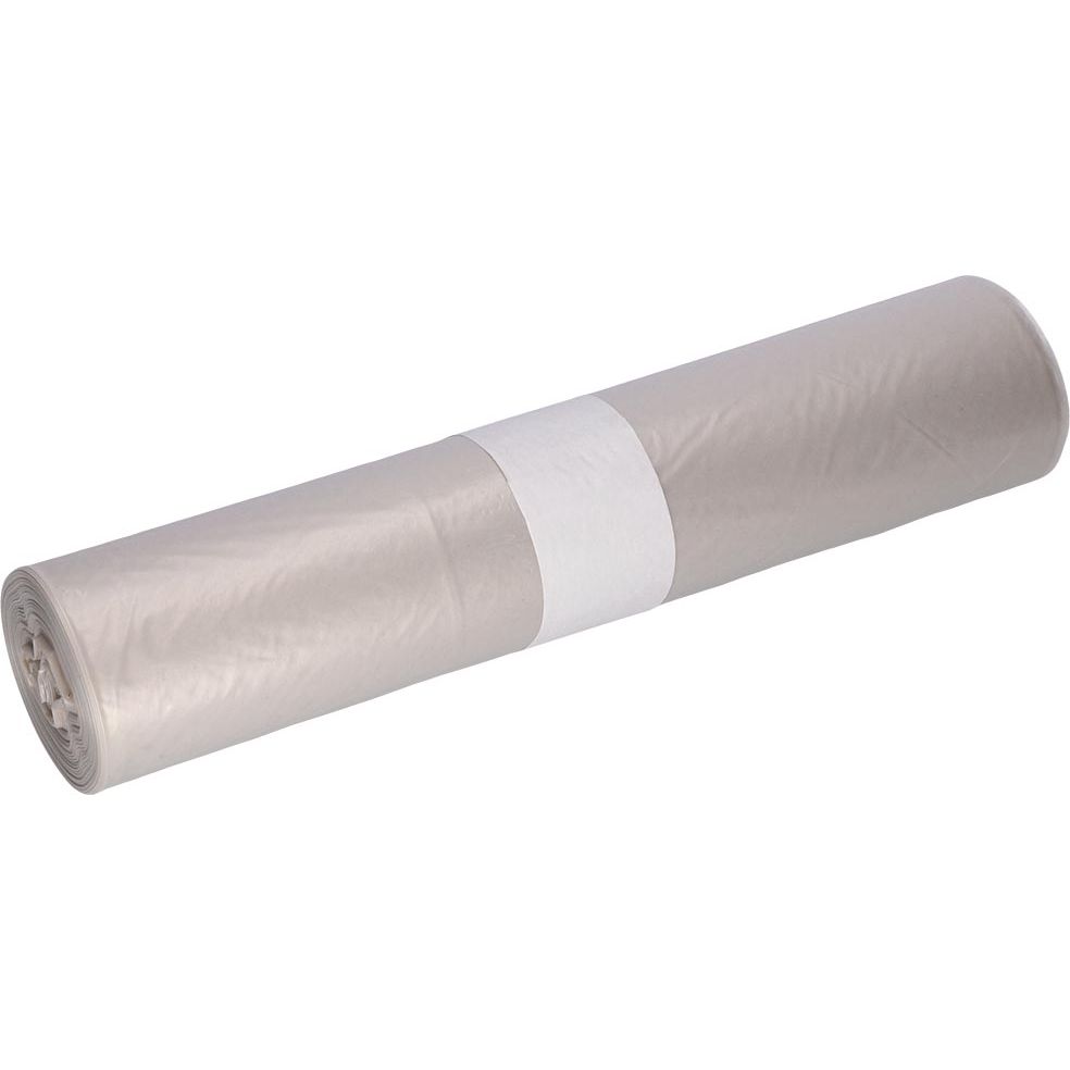 Deiss - garbage bag 120 l, ft 70 x 110 cm, transparent, HDPE, roll of 25 pieces