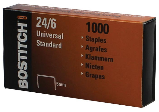 Bostitch -  nietjes 24-6-1MGAL, 6 mm, verzinkt, doos met 1000 nietjes