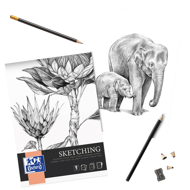 Oxford -  Tekenblok  sketching a3 50 vel | 5 stuks