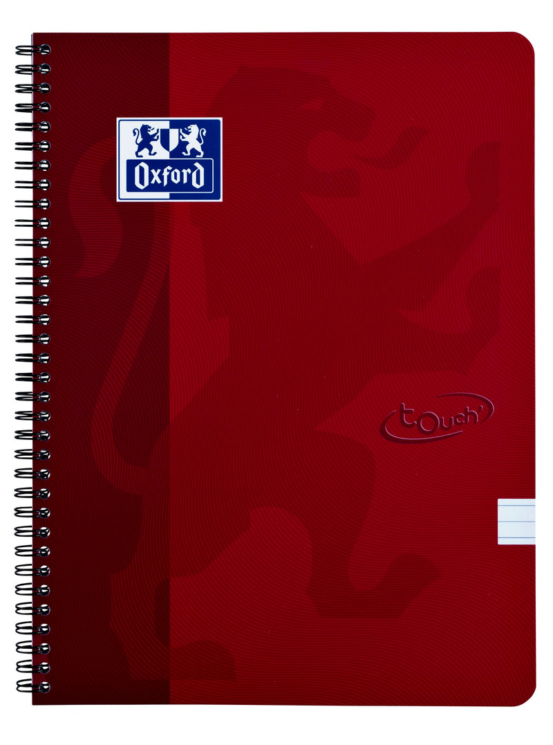 Oxford -  Spiraalblok oxf touch a4 lijn 140pag 80gr rd | 5 stuks