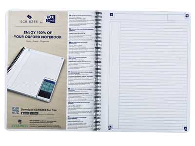 Oxford -  Spiraalblok oxf touch a4 lijn 140pag 80gr rd | 5 stuks