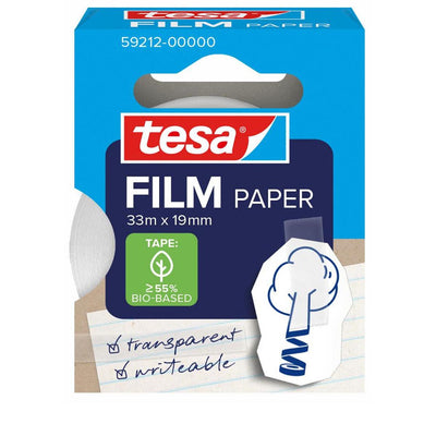 Tesa - Cinta adhesiva film papel 19mmx33m