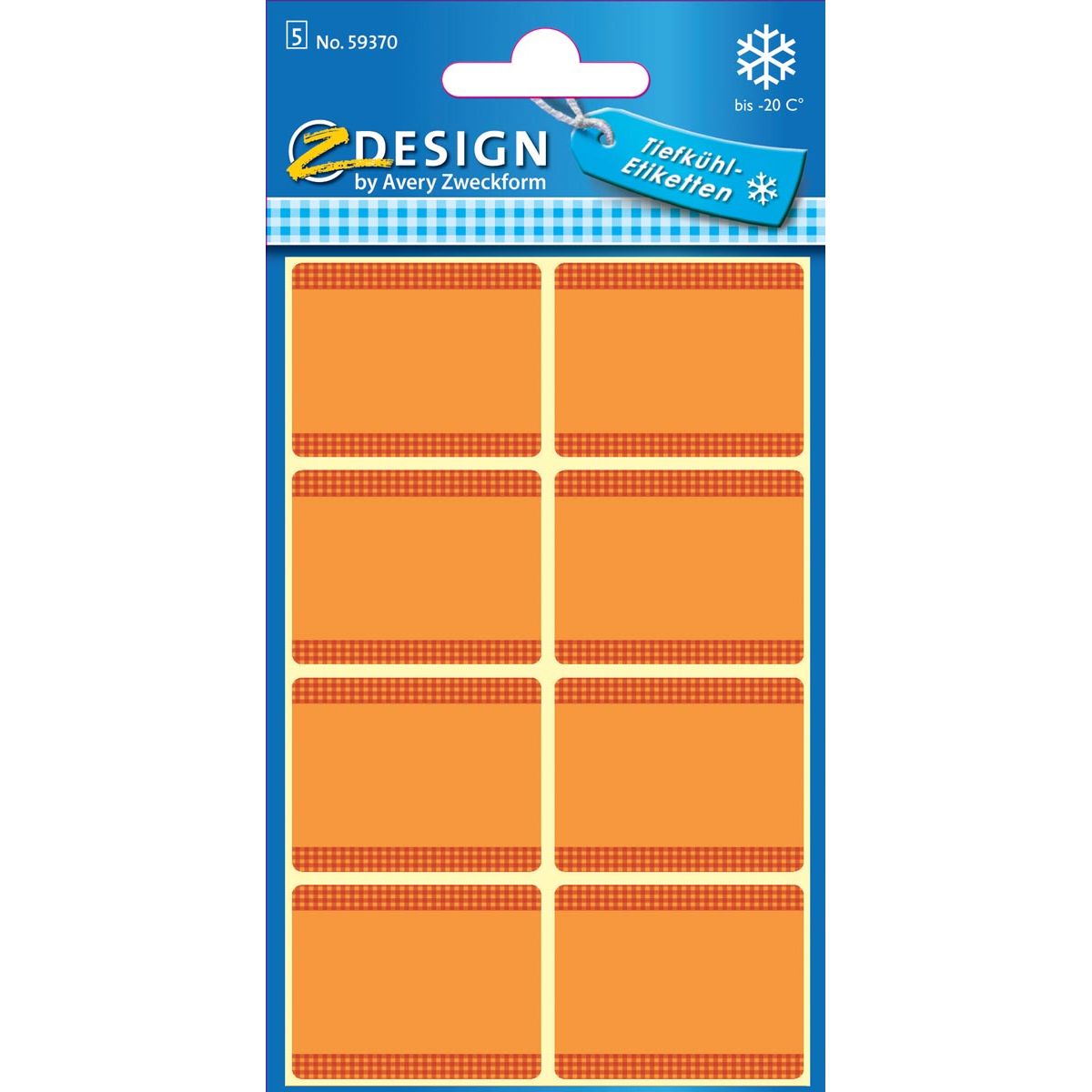 Avery Zweckform - freezer labels in blister, orange, 40 labels