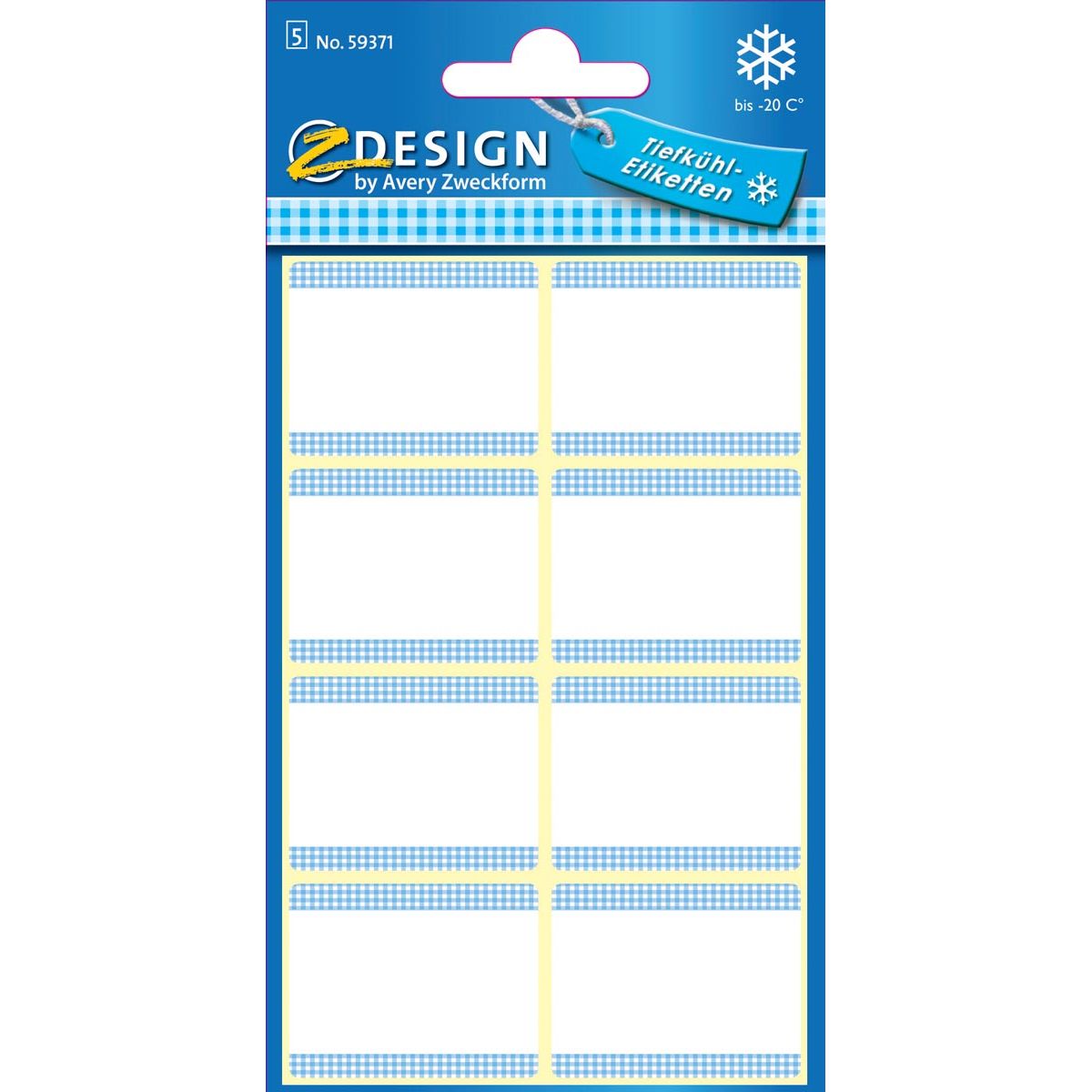 Avery Zweckform - freezer labels in blister, white, 40 labels