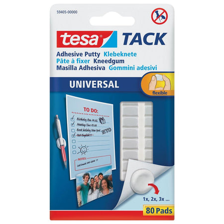 Tesa -  TACK Kneedgum, blister met 80 pads