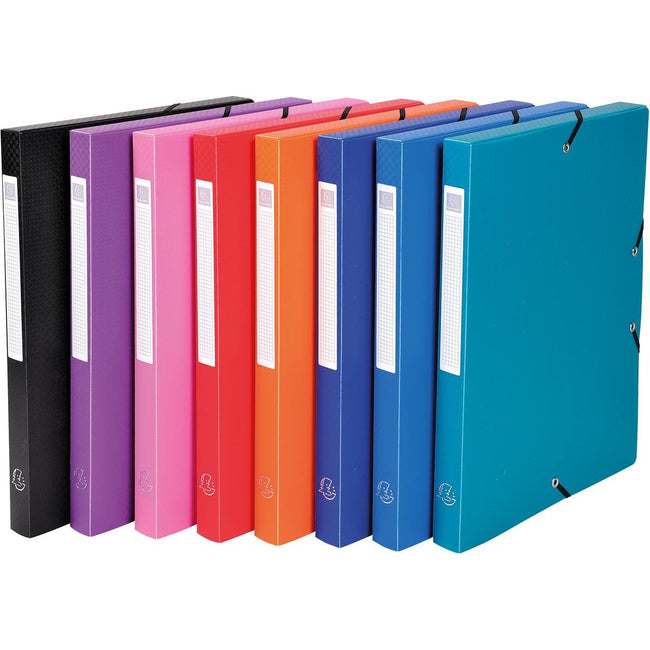 Exacompta - elastobox retro da 2,5 cm colori assortiti