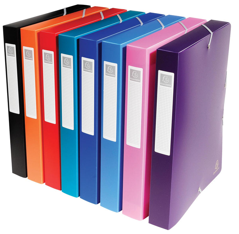 Exacompta -  elastobox rug van 4 cm geassorteerde kleuren