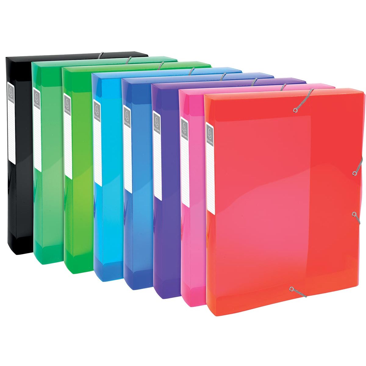 Exacompta - Elastobox Iderama, in PP, retro 4 cm, colori assortiti
