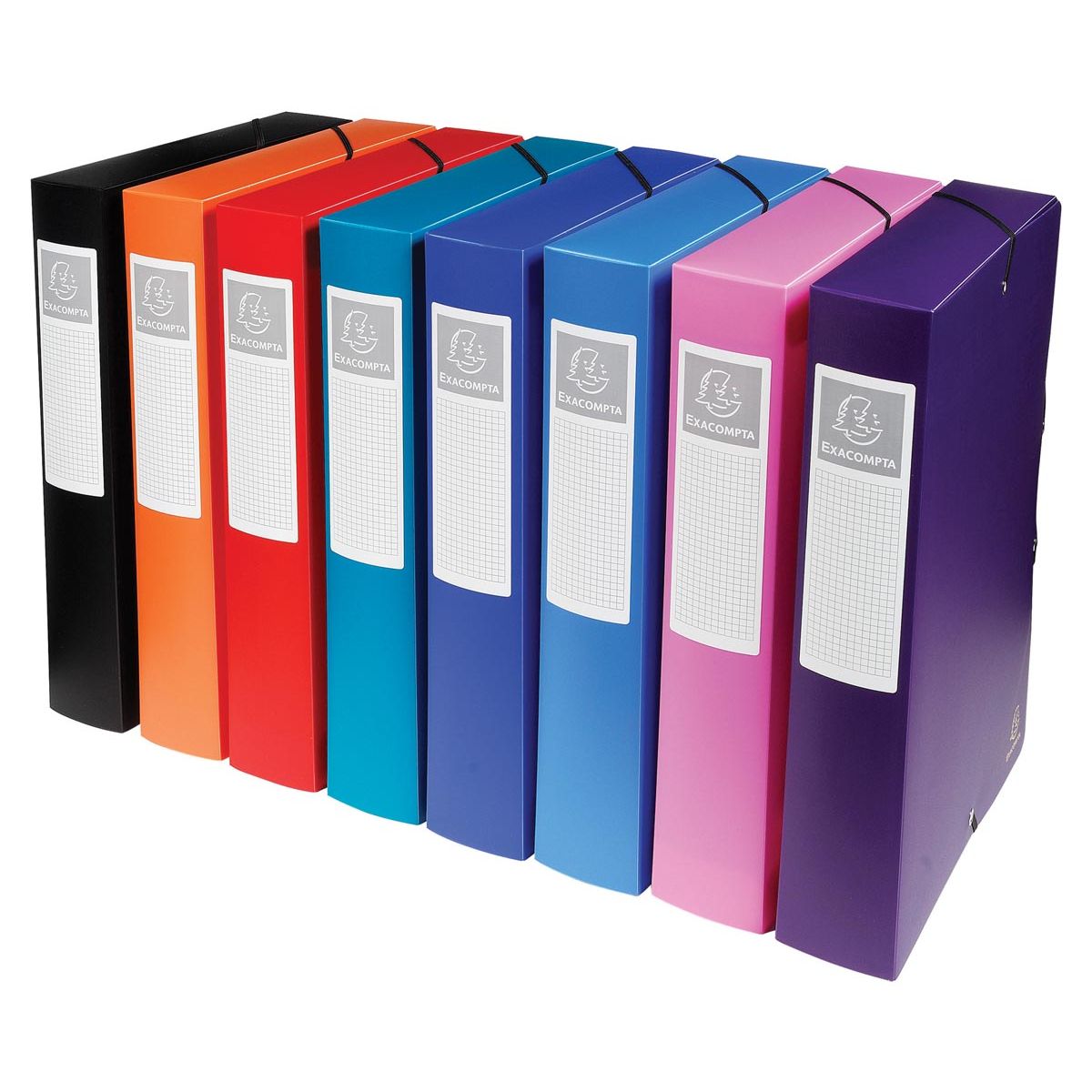 Exacompta -  elastobox rug van 6 cm geassorteerde kleuren