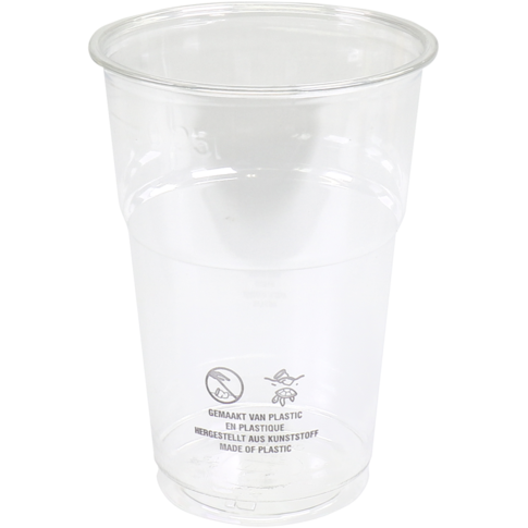 DEPA® - ® Glas Bierglas | mit Kragen | Recyceltes Haustier | 250 ml | Transparent 100 Stück