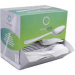 Circulware - Spoon | Réutilisable | PP | 190 mm | Blanc | 100 pieces